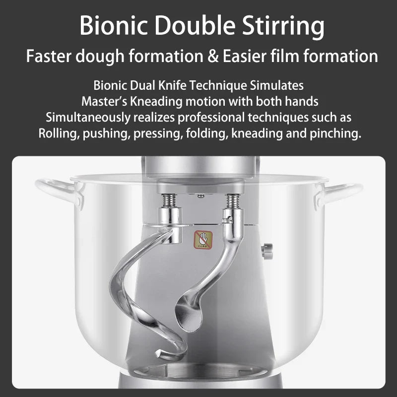 SUNATUR 16L Stand Mixer 2200w electric kitchen blender Commercial Food processor Large capacity Two kneading hooks dough mixer