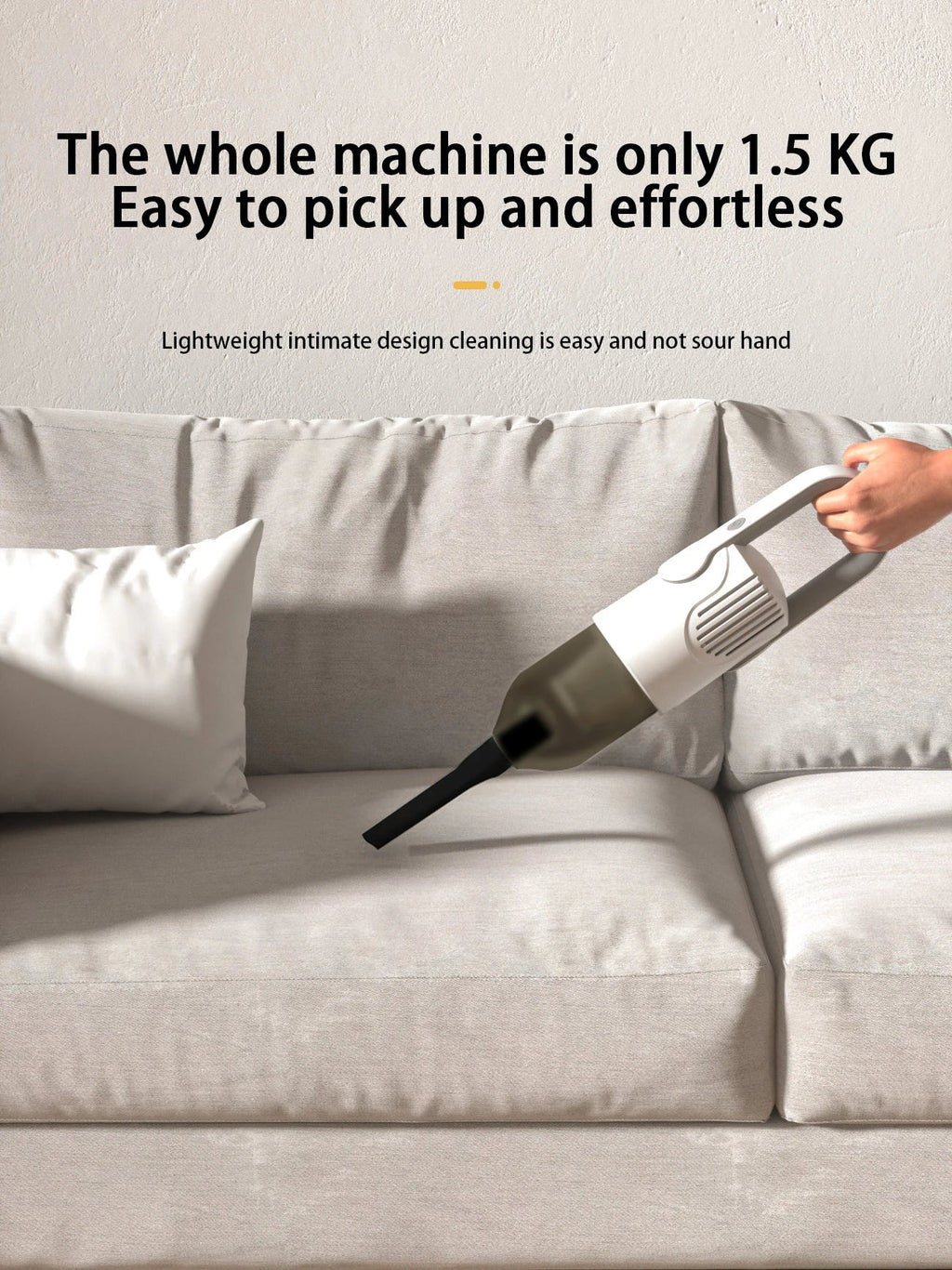 The wired in-line convenient large suction and high power vacuum cleaner is suitable for home and office use