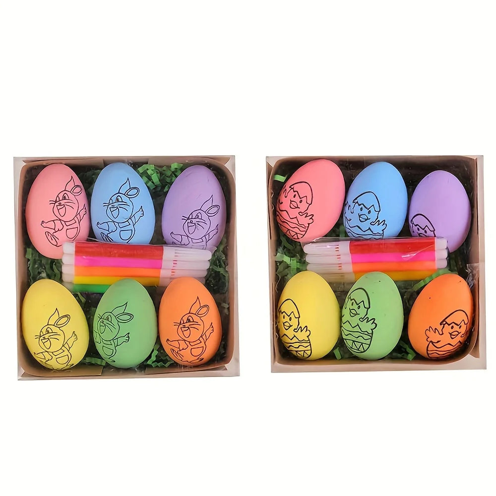 2026 DIY Hand-Painted Easter Eggs, Easter Home Décor, Creative Easter Gift for Easter Party