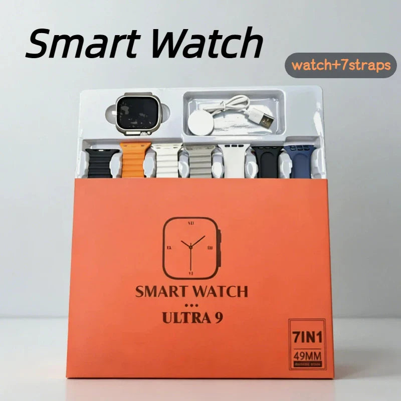 7 in 1 Strap Smart Watch Support Magnetic Charging Bluetooth Calling Health & Fitness Tra DIY Watch Faces for men women
