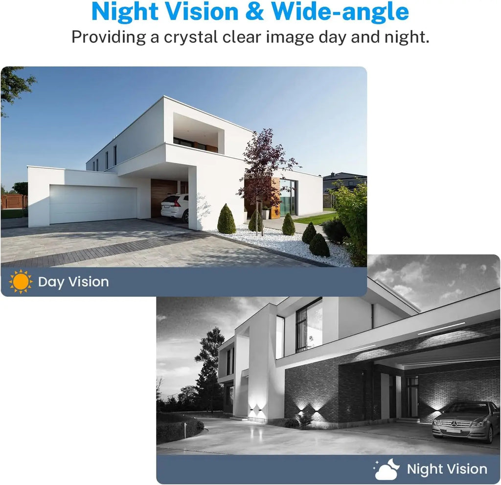 Wireless Video Doorbell Camera with AI Detection, Night Vision, 2-Way Talk, Battery Powered for Indoor/Outdoor Use