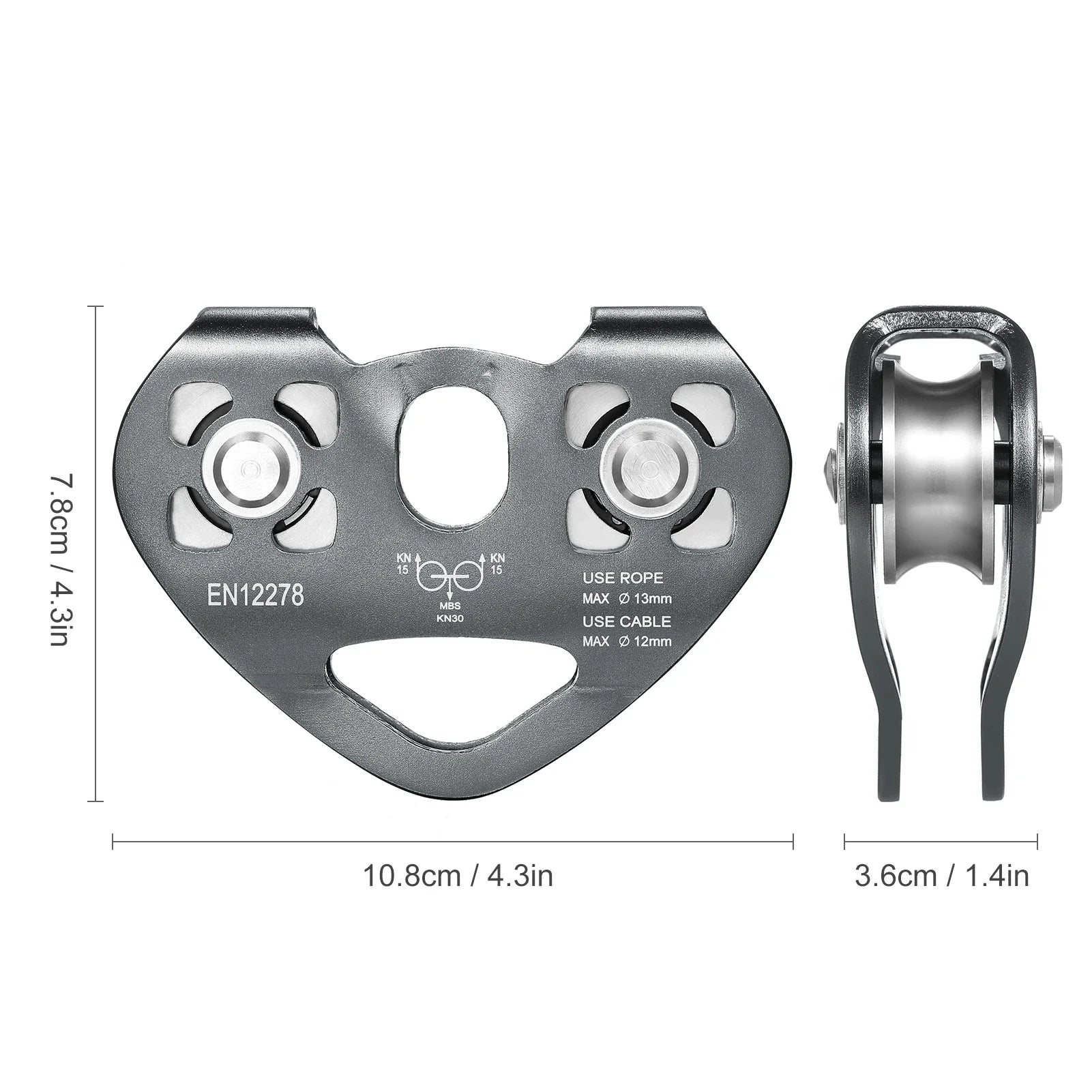Cable Trolley Caving Trolley Pulley Trolley Lixada 30kN Cable Trolley Pulley with Ball Bearing Climbing Caving Aloft Work