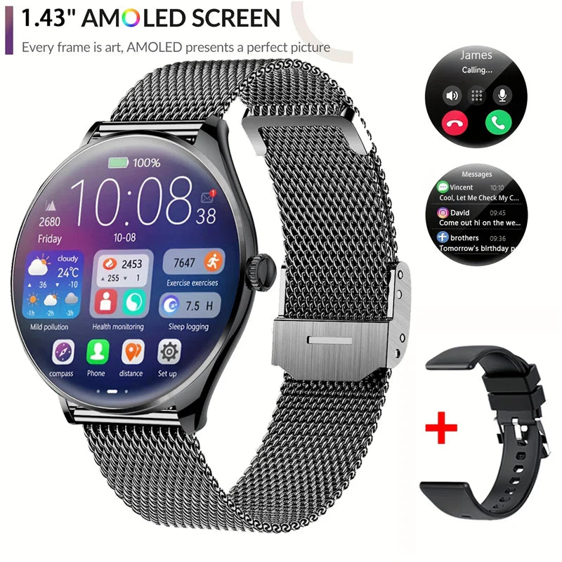 2025 New Amazfit BT Call waterproof SmartWatch Women Watches Men Sports Fitness Tracker Heart Rate Smartwatch For Android apple
