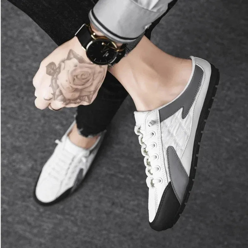 Men's Sneakers Summer Slippers for Men Trendy Men's Flat Bottom Casual Shoes Soft Sole Support Shoes