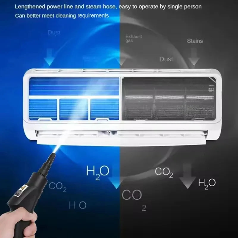 Portable Handheld Steam Cleaner High Temperature Pressurized Steam Cleaning Machine With Brush Heads For Kitchen Car
