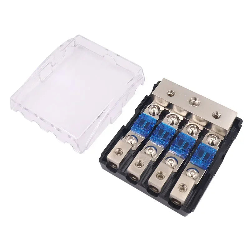 Zinc Alloy Nickel Plating Mini Fuse Holder Stereo Audio AFS Fuse Holder Power Distribution Block Fuse Box Car Audio Modification
