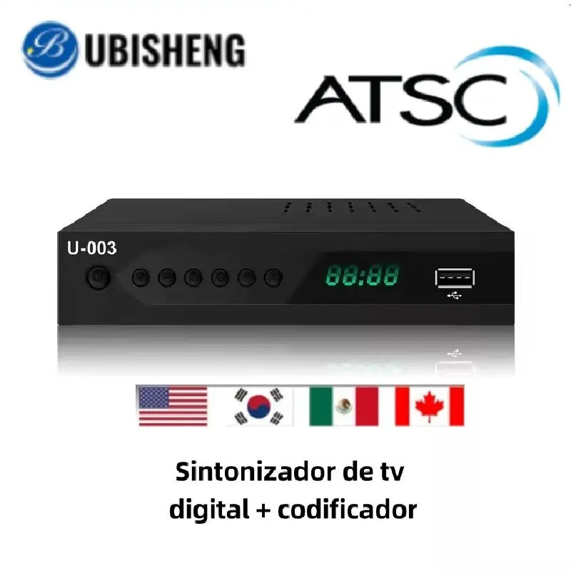 UBISHENG ATSC Digital TV Free Digital Channels Converter Box Digital Terrestrial Set Top Box with HD Output HDTV TV Tuner