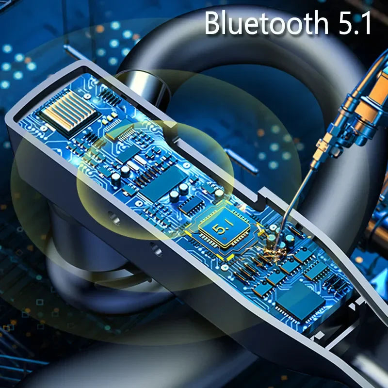 Wireless Bluetooth Headphones With Microphon Earphone ENC Noise Cancelling Handsfree Talking Headset Busines Auriculares Driving