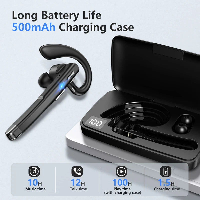Wireless Headphones With Microphone Bluetooth Earphones ENC Noise Cancelling Hands-free Headset Busines Auriculares Driving