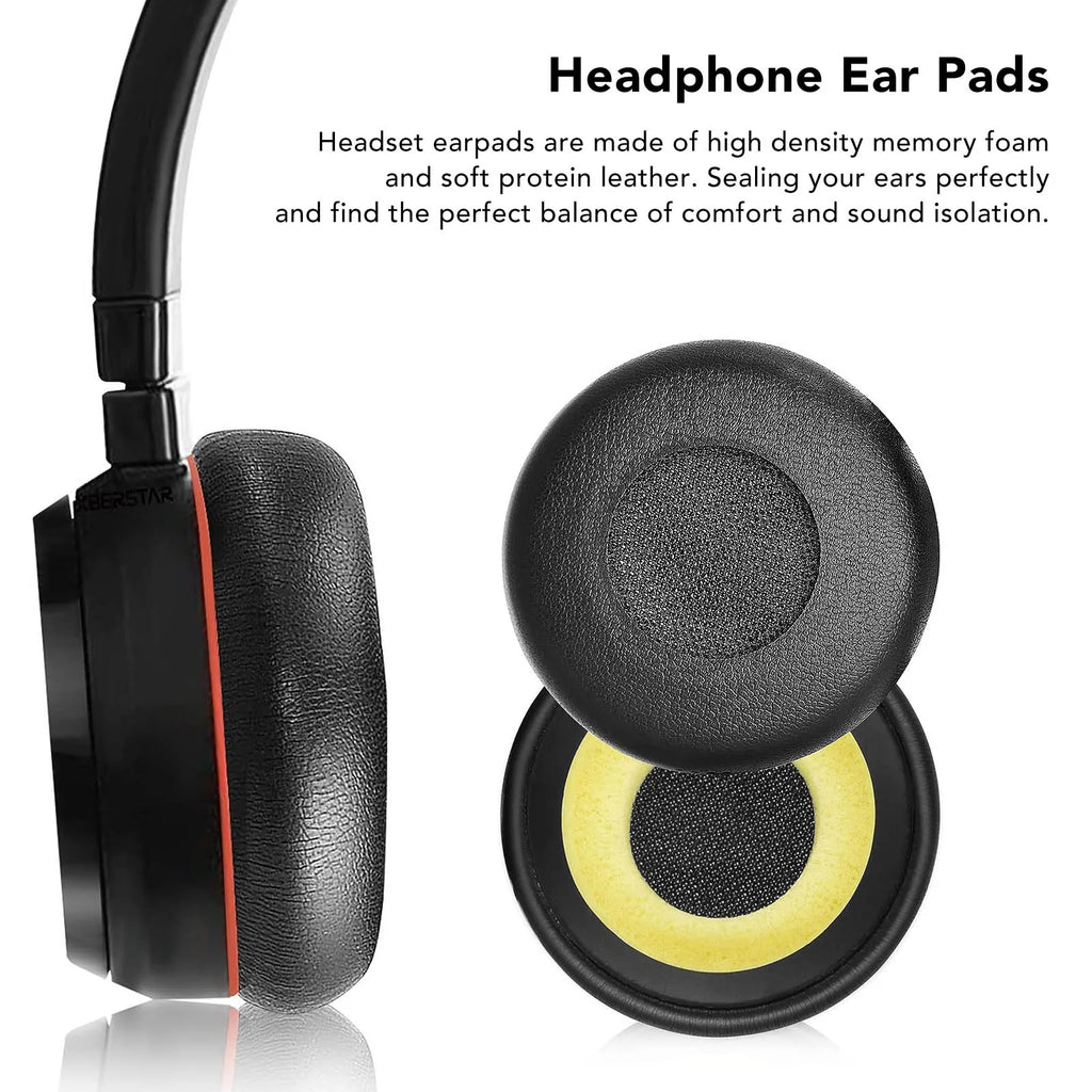 Replacement Earpads Professional Protein Leather Headphone Ear Cushions for Jabra Evolve 20 20se 30 30II 40 65 65+