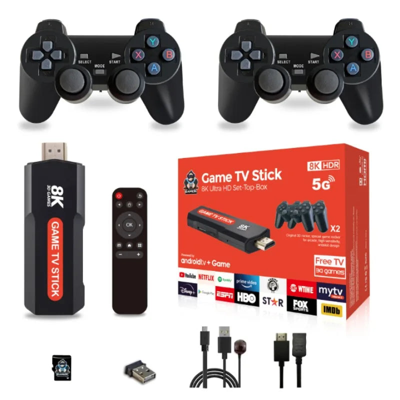 X2 PULS TV Game Stick Video Game Console Dual Wireless Controller TV Game Stick 8K Retro Classical Game Retro Game For PSP/PS1
