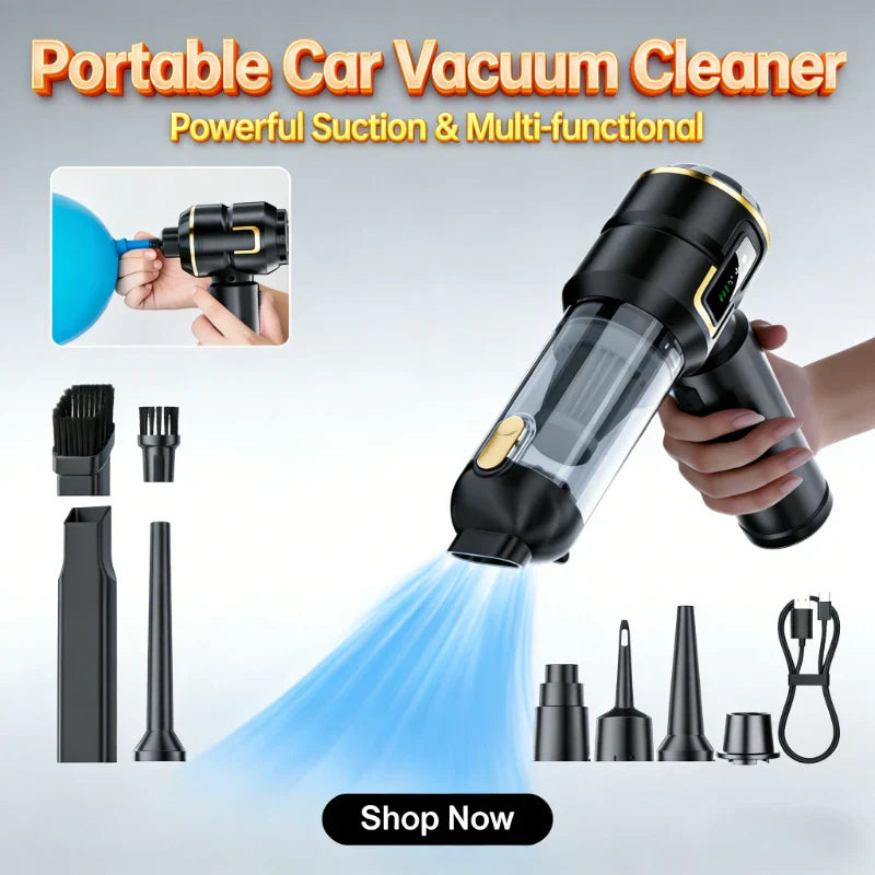 Mini Car Vacuum Cleaner Strong Scution Cordless 998000PA Powerful Wireless Car Cleaner HandHeld Portable Vacuum Cleaner for Car