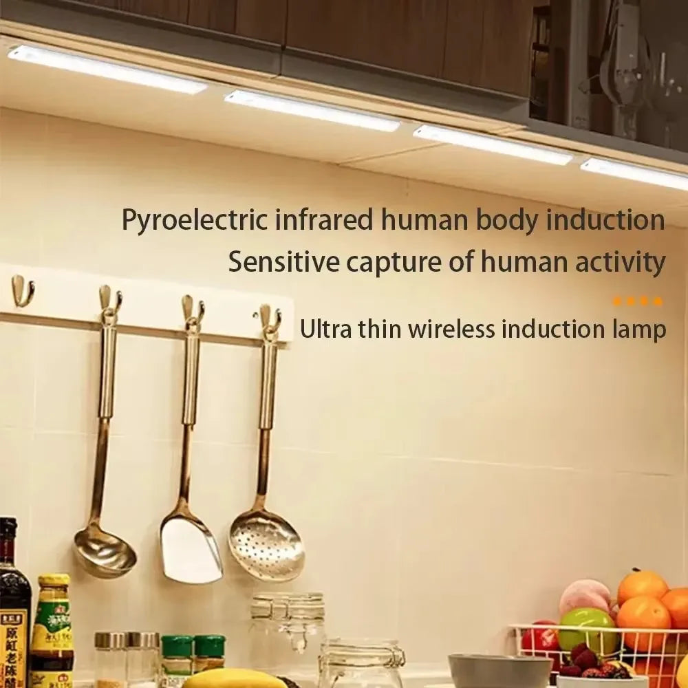 Night light LED Cabinet Light USB Rechargeable Motion Sensor Light Suitable For Kitchen Wardrobe Cabinet Lighting 30cm/40cm/50cm