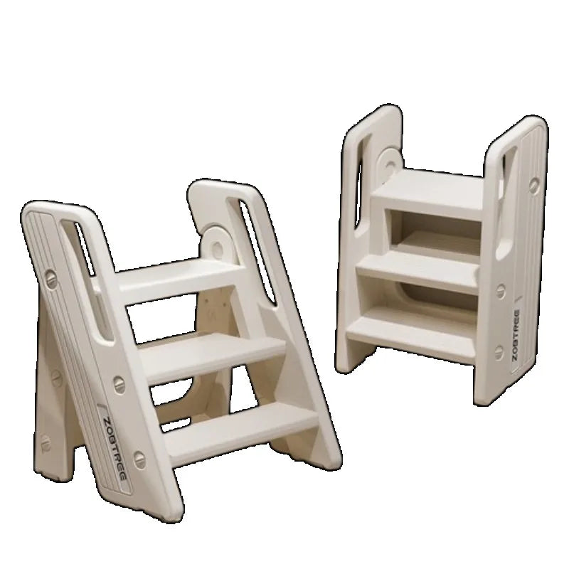 2 Step Foldable Ladder Stool Baby Kids Toddler Bathroom Sink Non Slip Portable Lightweight Escalera Madera Household Kitchen