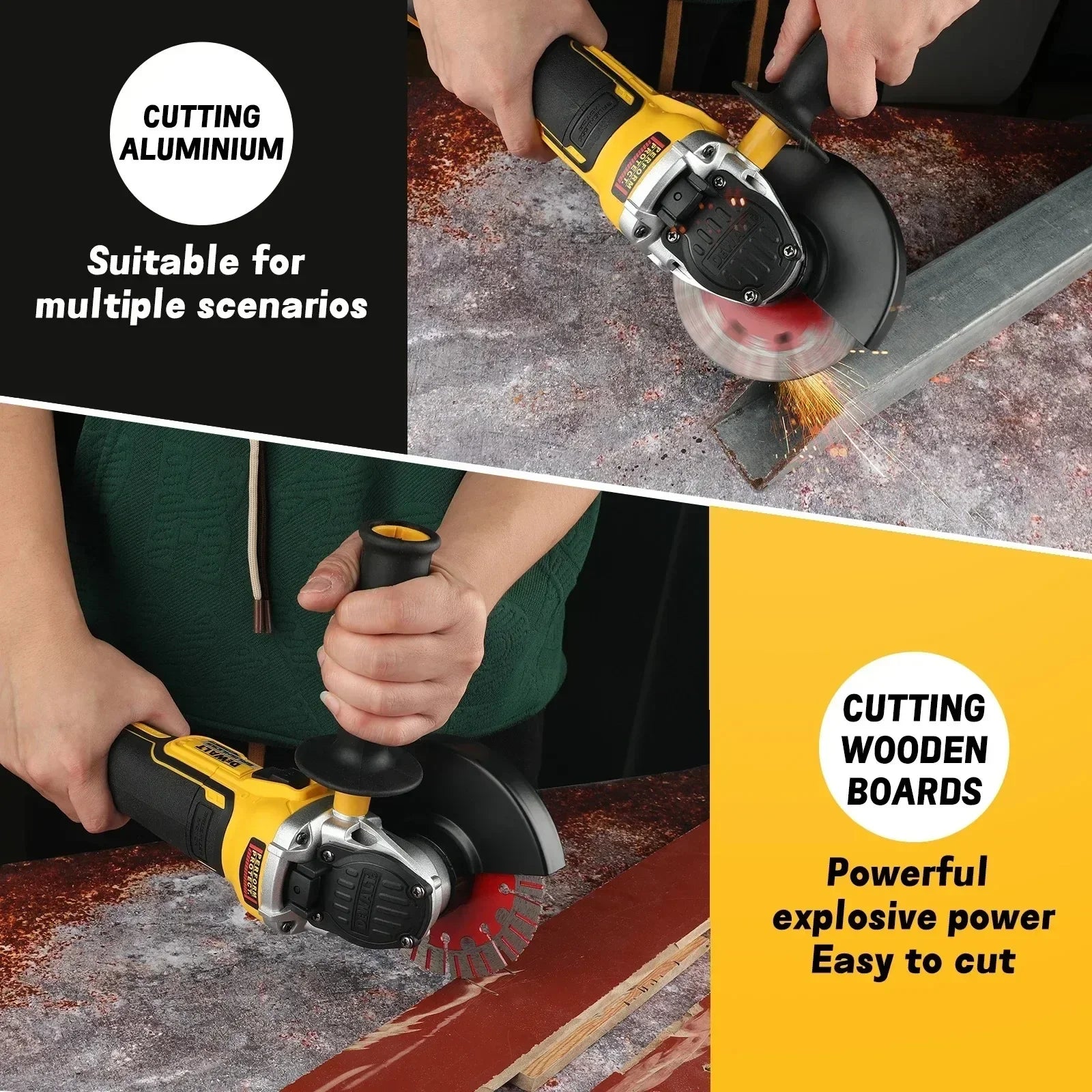 DEWALT DCG405 20V Max Brushless Angle Grinder 125mm 9000rpm 680W for Metal Wood Cutting Grinding - Construction Workshop Tool