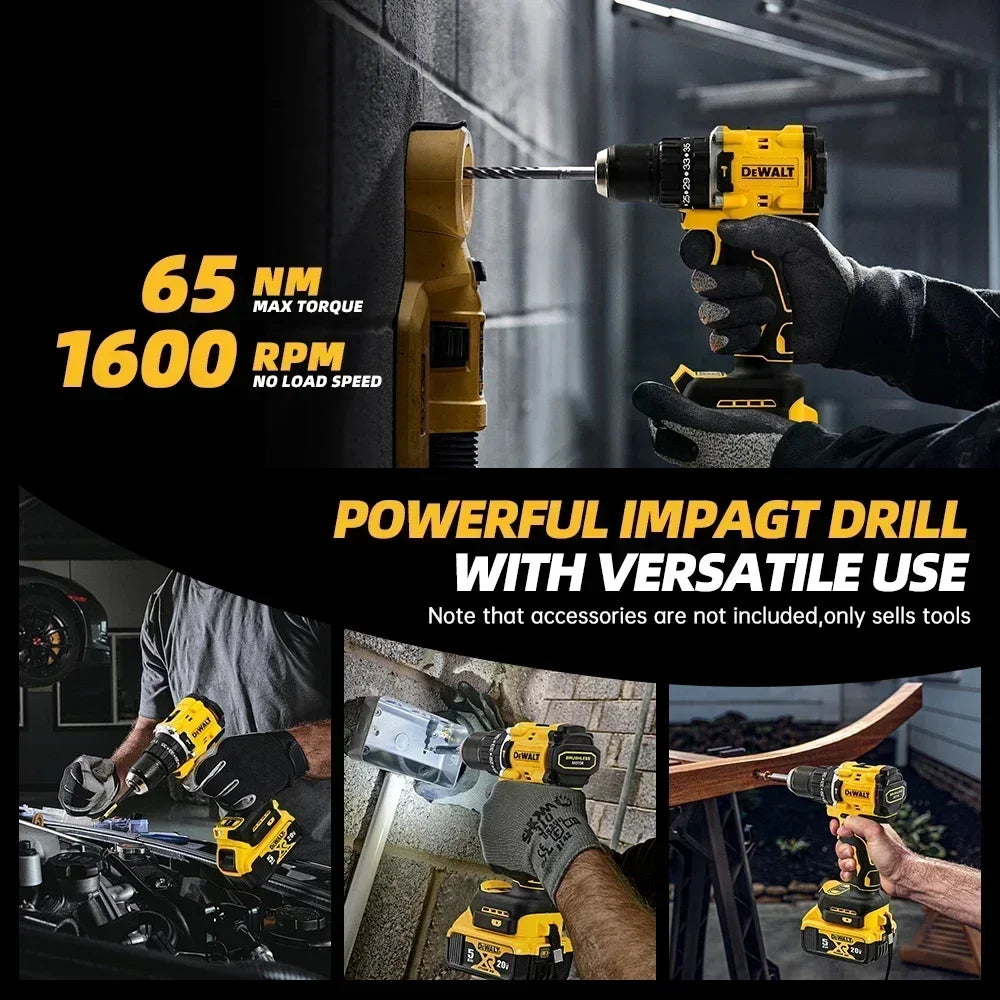DEWALT 805 20V Brushless Wireless Drill Power Tool has precise speed and torque, rich functions, and can meet a variety  needs