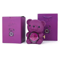 Teddy Bear Rose Gift Box, Jewelry Box with Hidden Space for Ring or Earrings,Jewellery Not Included,for Mother's Day,Anniversary