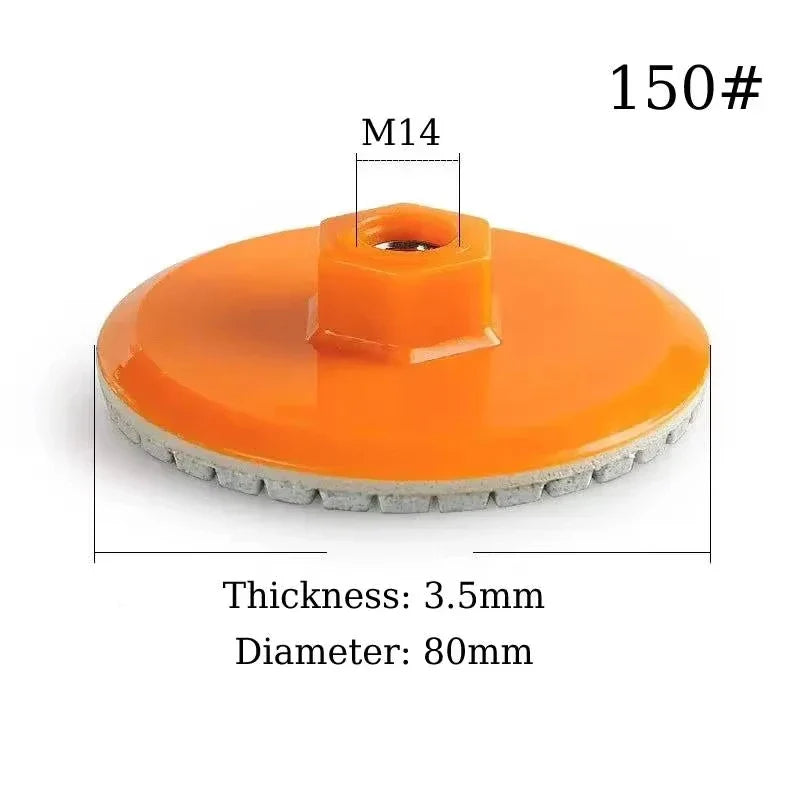 Ceramic Tile Edge Trimming Grinding Disc Angle Grinder M10/M14 Adapter Marble Quartz Stone Edge Polishing Chamfering Disc 150#