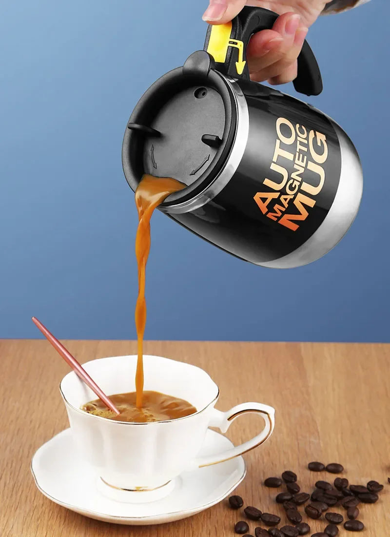 New Self Stirring Coffee Mug USB Rechargeable Stainless Steel Auto Mixing Blender Cup for Home Office Christmas Birthday Gift