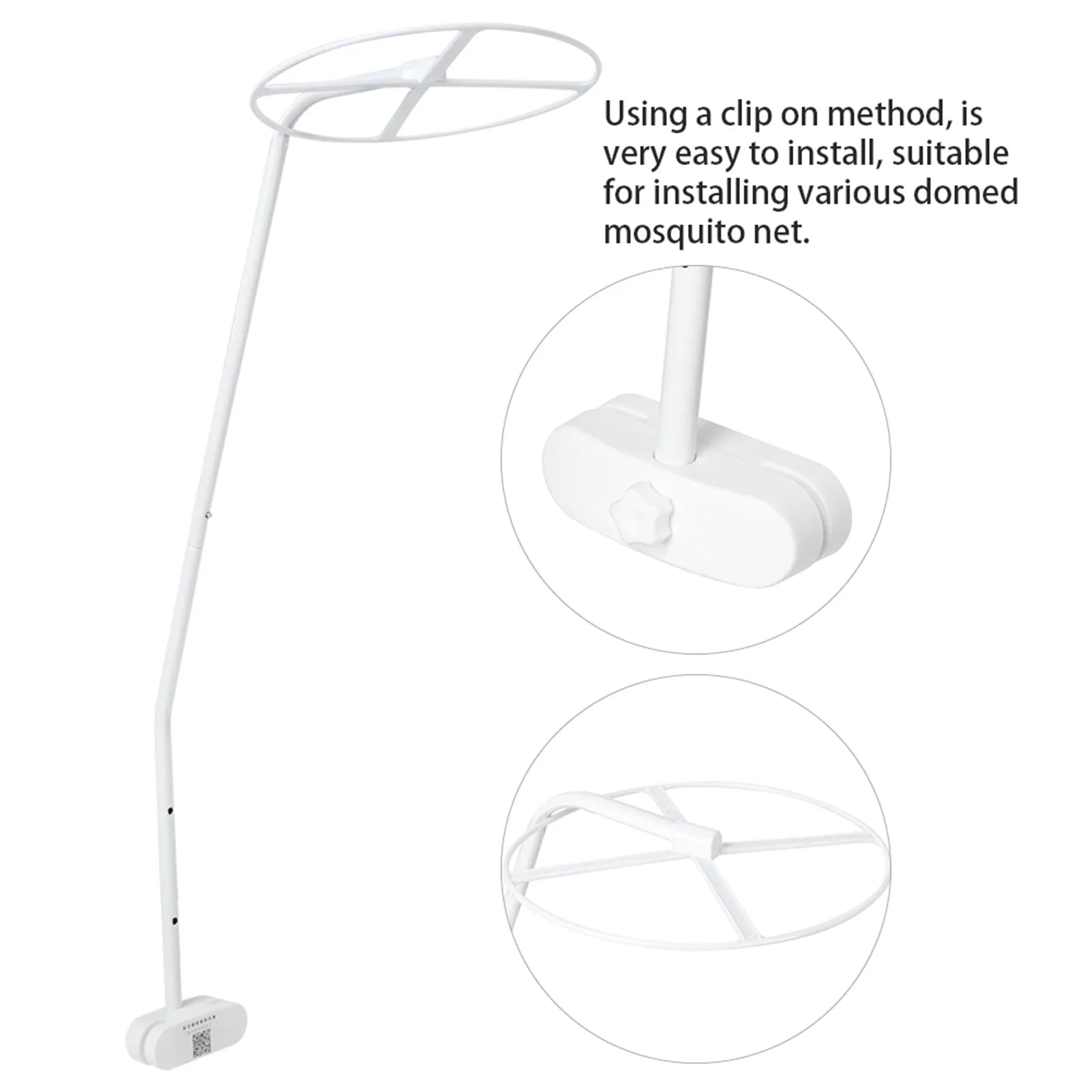 Mosquito Net Stand Holder Set Adjustable Clip On Crib Canopy Holder Rack Mosquito Net Accessories