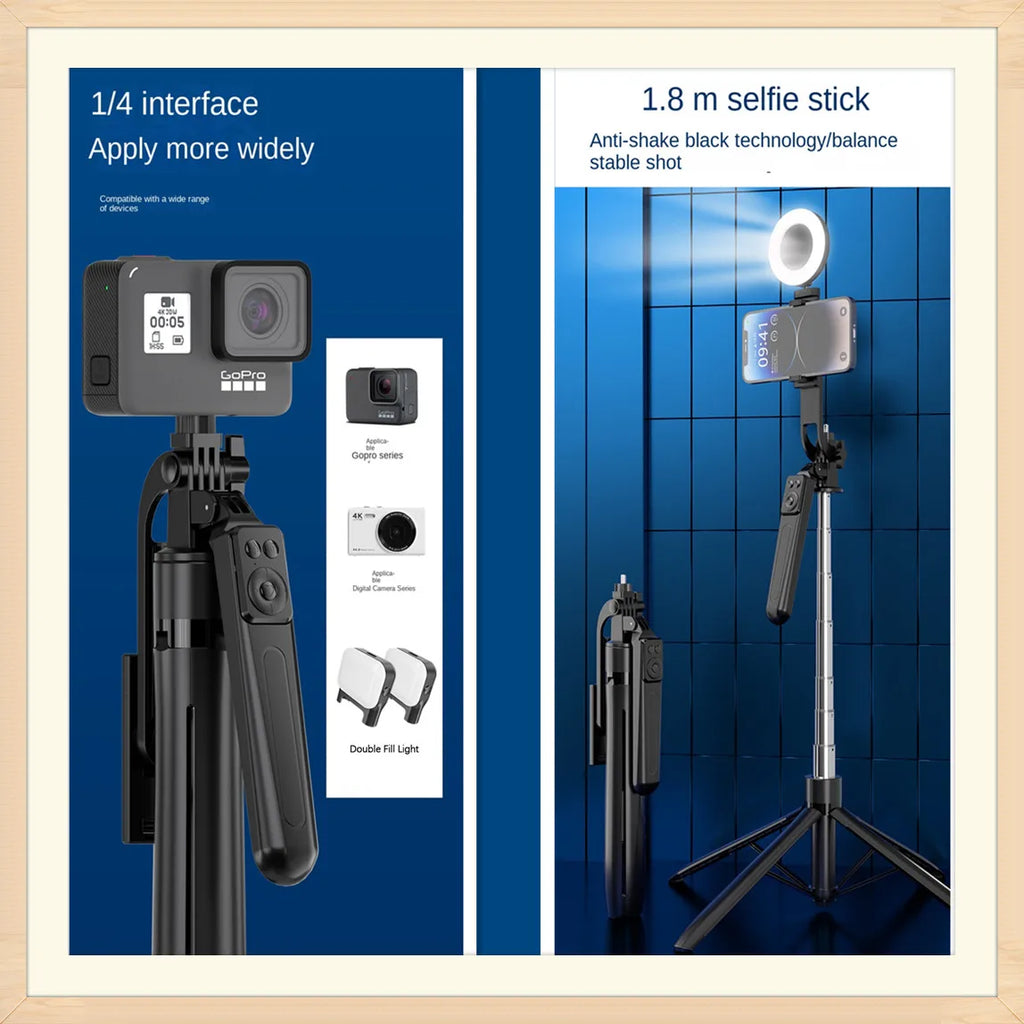 2026 New 1800mm Tripod for Smartphone Camera,Tripods Stand with Bluetooth shutter Wireless Selfie Stick Steady brackets holder
