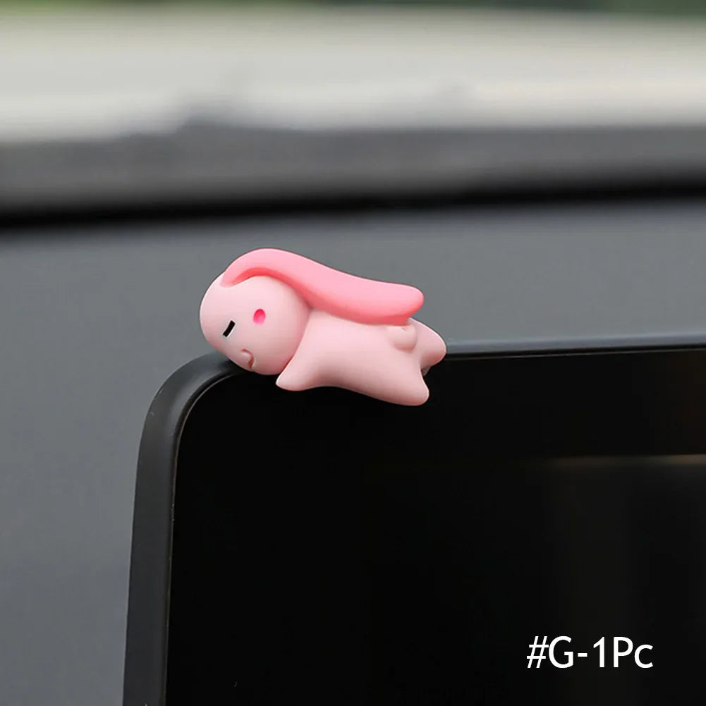 6/1pcs Cute Animal Ornament Car Center Console Display Screen Ornament Car Rearview Mirror Bike Little Turtle Cute Pendant Doll