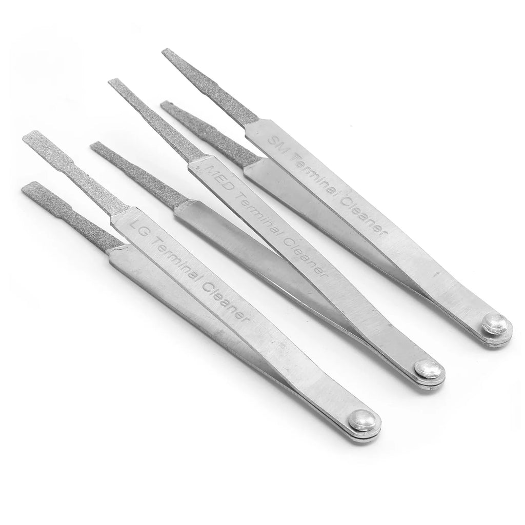 3PCS Electrical Connector Tweezer Terminal Cleaner Set Auto Repairing Hardware Tool for Small Electrical Spade Pin Connector