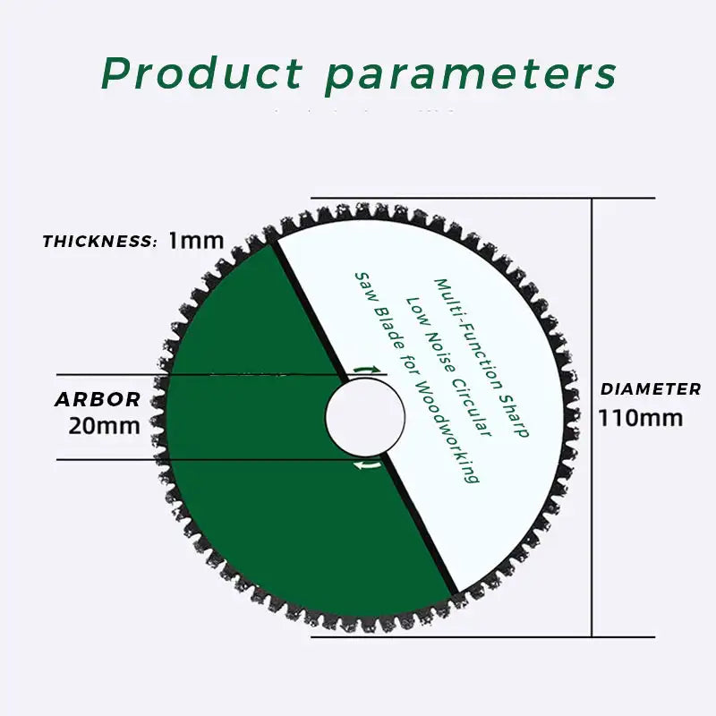 Sharp Low Noise Circular Saw Blade For Woodworking Multi-Function Plastic Metal Wood Angle Grinder Cutting Disc 110mm