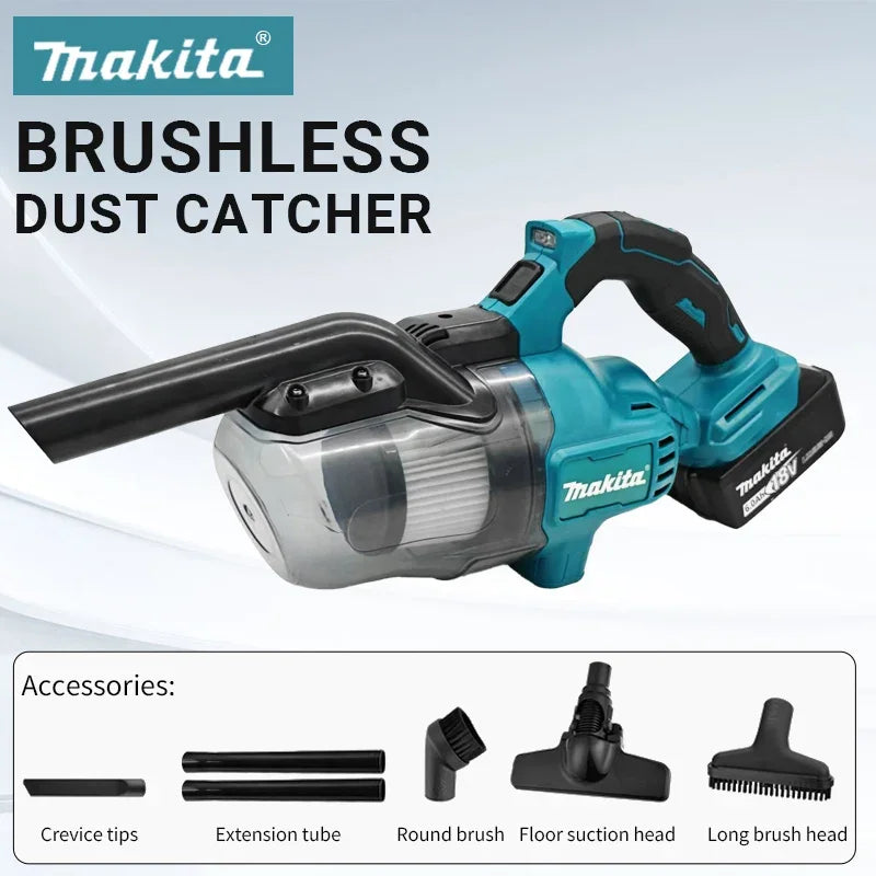 Makita Electric Vacuum Cleaner Handheld Cordless Vacuum Home Car Dual Use Portable High Power Cleaning Tool for Makita Battery