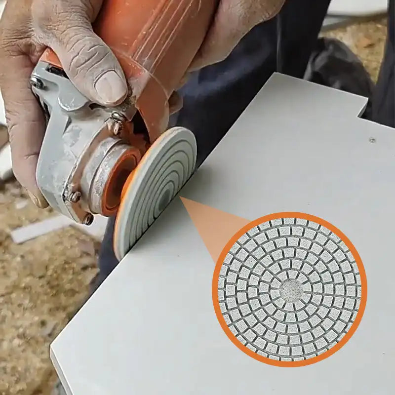 Integrated Stone Trimming/Polishing Disc For M14 Angle Grinder Dry Polishing Marble Ceramic Tile Chamfering Grinding Edge 150#