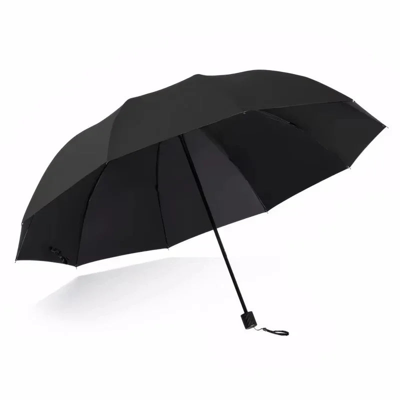 Extra-Large Folding Umbrella Heavy-Duty Reinforced Compact Travel Windproof Unisex  Protection Umbrellas for Business & Home Use