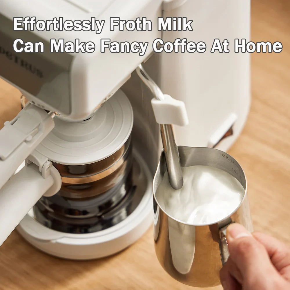 Petrus Espresso Coffee Machine Mini 5 Bar With Fancy Milk Function Latte Cappuccino For Beginners(220V)