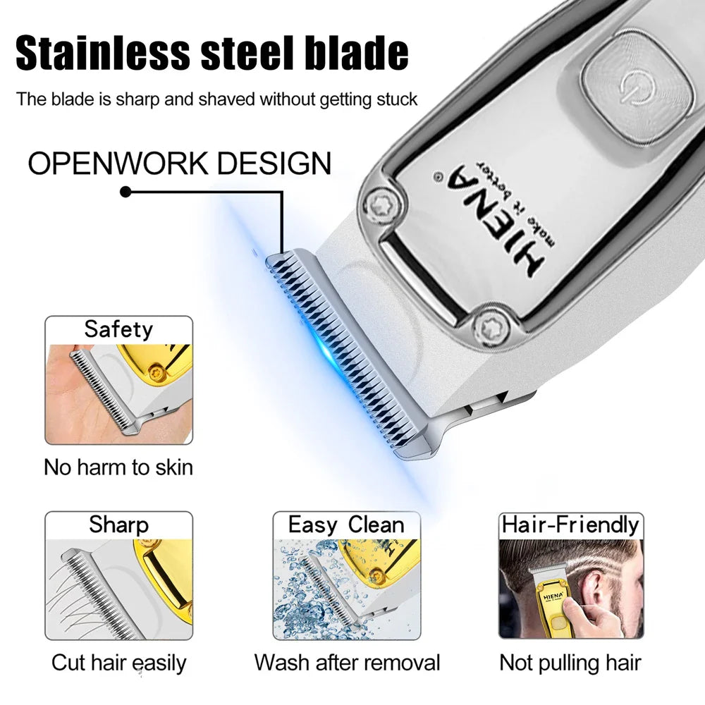 hiena Hair Clipper Barber Professional Cordless Trimmer Magnetic Motor Mower Men Hair Cutter 9000 RPM Hair Cutting Machine