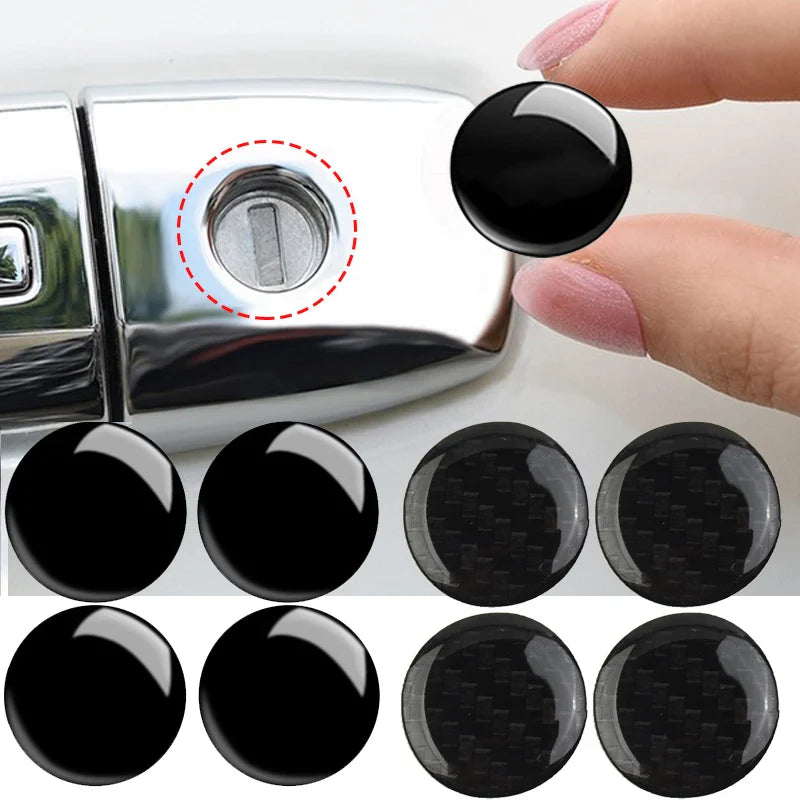 4pcs Car Door Keyhole Stickers Auto Door Lock Protection Self-adhesive Decal Universal Car Accessories for BMW X3 X5 E46 E85 E60