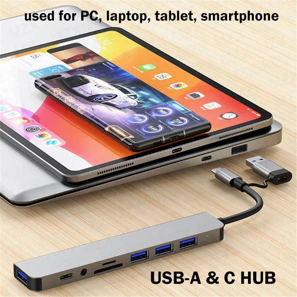 5Gbps USB 3.0 HUB USB C HUB USB C Docking Station High Speed Transmission OTG Adapter Splitter TYPE-C HUB For Laptop Macbook