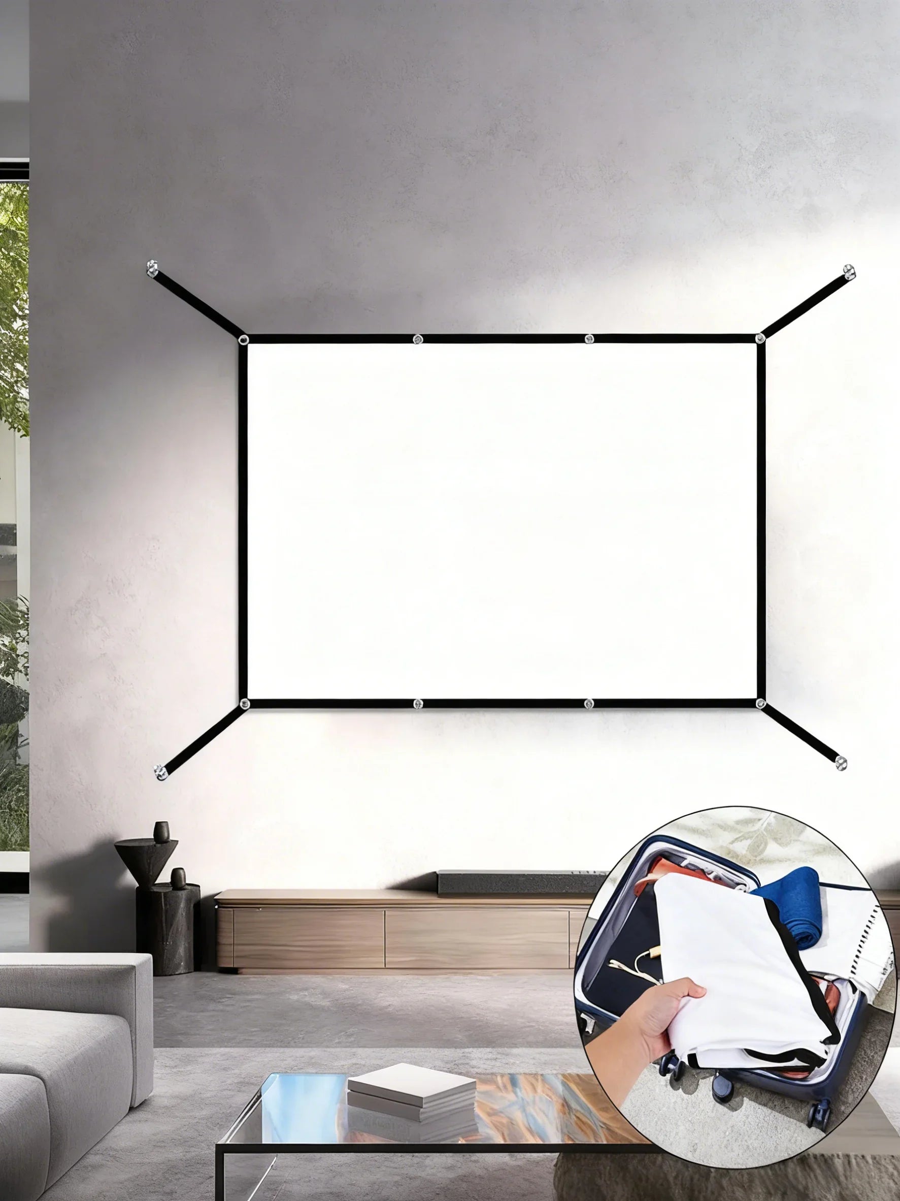 Extended soft screen 60 inches/72 inches/84 inches/100 inches/120 inches/150 inches. Multiple sizes to choose from.