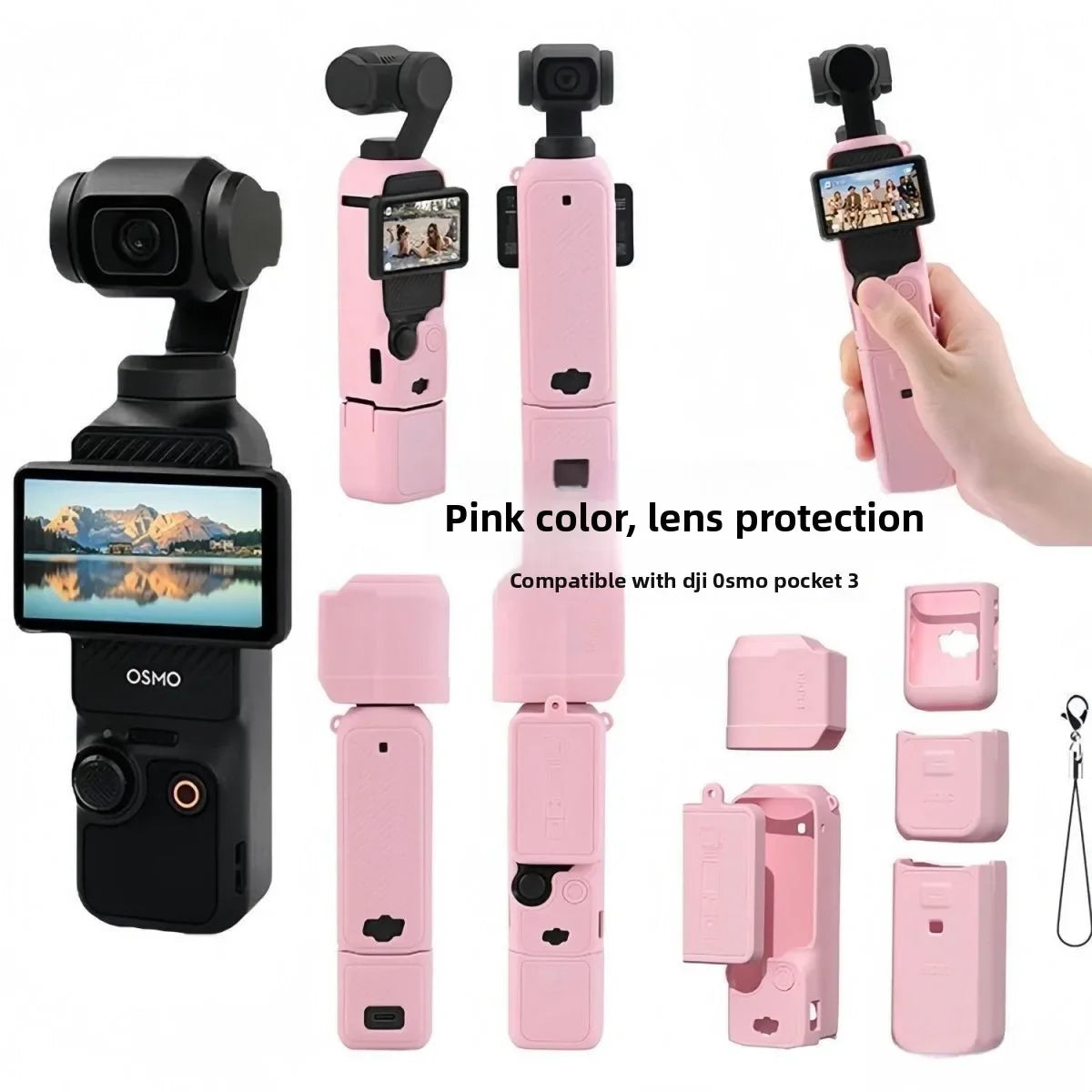 DJI Pocket 3 Silicone Case Osmo Action Camera Protective Cover Anti-Scratch DJI P3 Camera Accessory