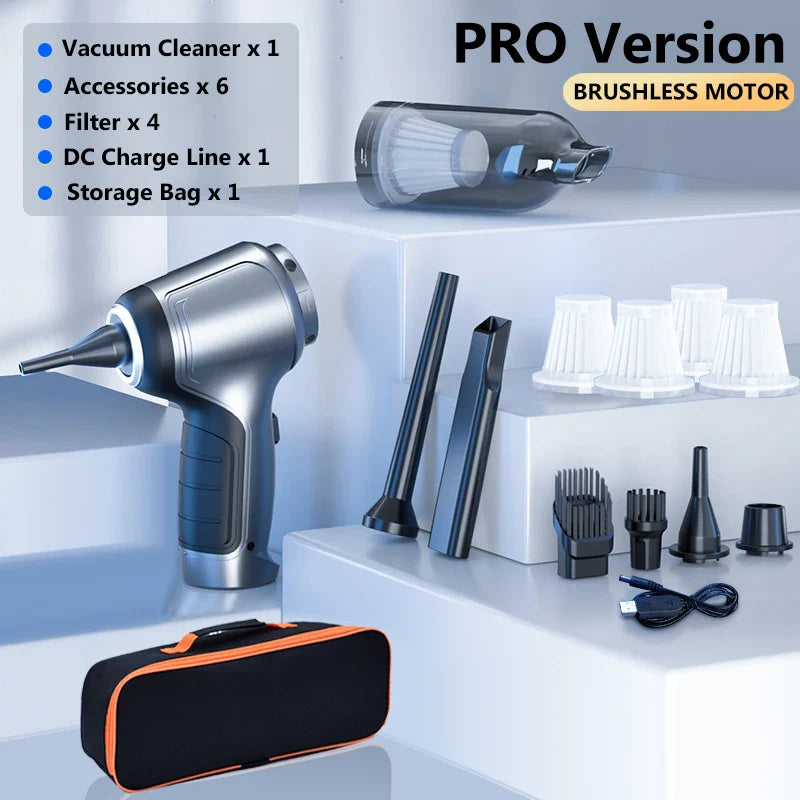 95000Pa Wireless Car Vacuum Cleaner Strong Suction Handheld Auto Vacuum Home &amp Car Dual Use Mini Vacuum Cleaner HomeAppliance