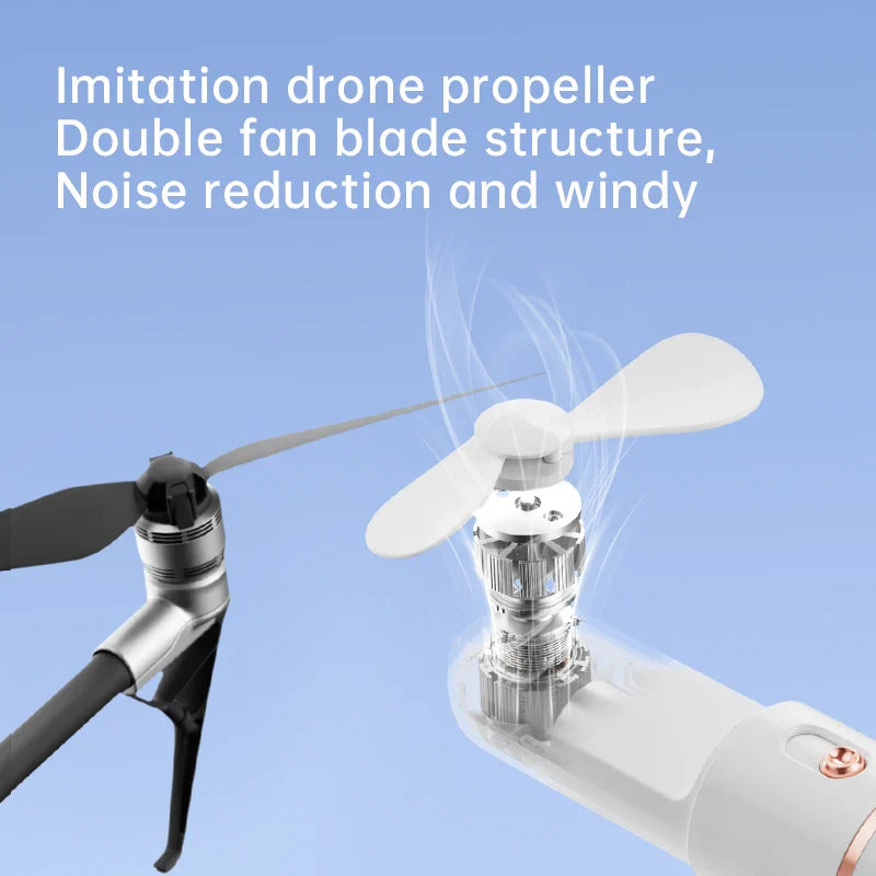 Mini Handheld Fan Pocket Fan Foldable Storage Ultra Long Battery Life 3-speed High Wind Outdoor Portable USB Charging Fan