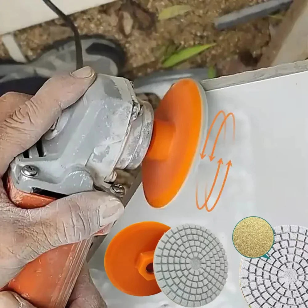 Ceramic Tile Edge Trimming Grinding Disc Angle Grinder M10/M14 Adapter Marble Quartz Stone Edge Polishing Chamfering Disc 150#