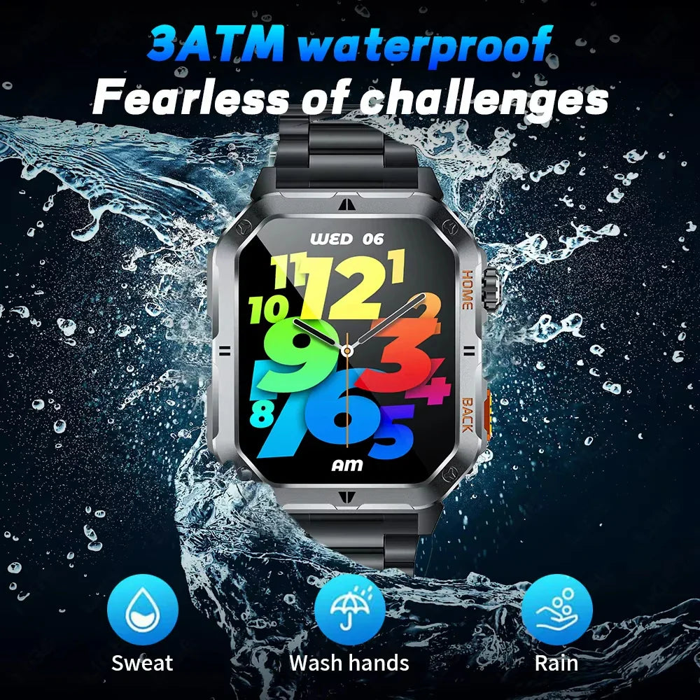 2026 Military Outdoor 1000 mAh Battery Smart Watch Men GPS Sports Heart Rate IP68 Waterproof BT Call Smartwatch For Man Gift Hot