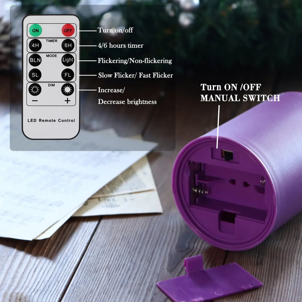 LED Flameless Candles Battery Operated LED Light with Remote Timer Holiday Party Candles for Home Room Decor Wedding Gift