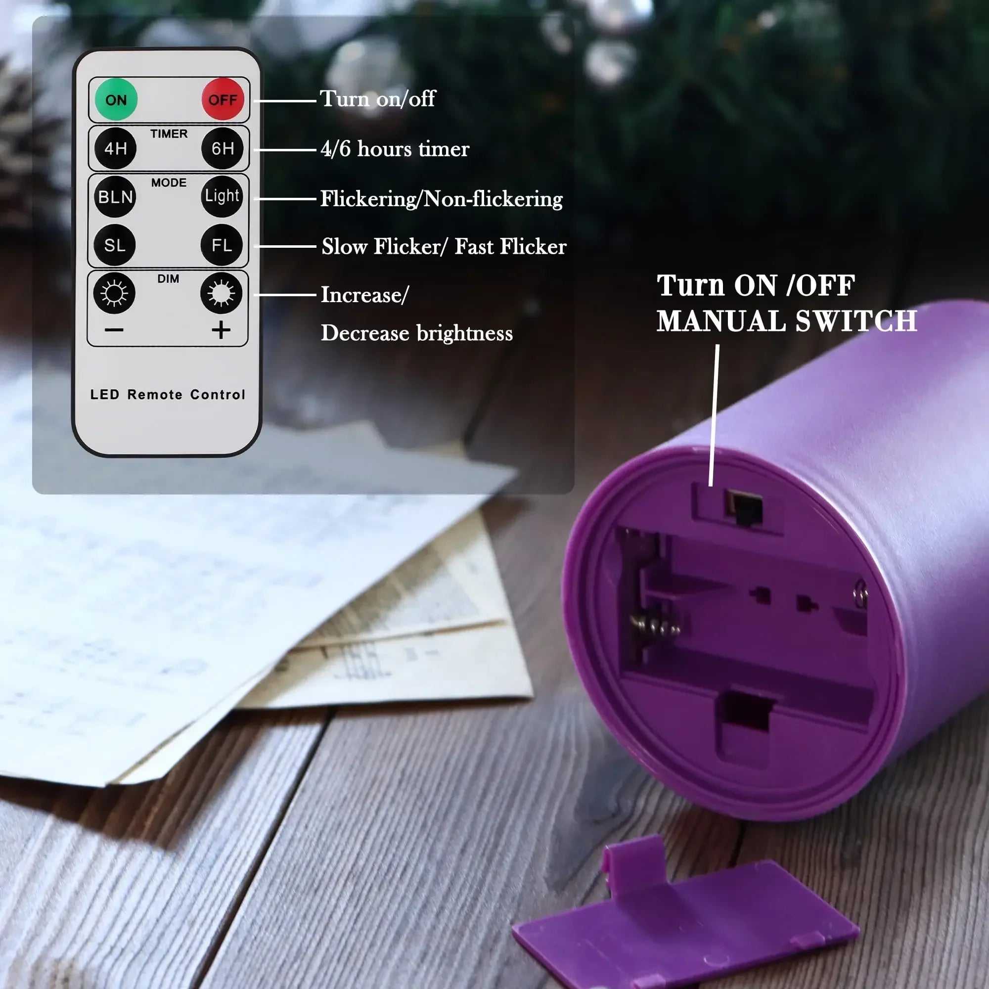 LED Flameless Candles Battery Operated LED Light with Remote Timer Holiday Party Candles for Home Room Decor Wedding Gift