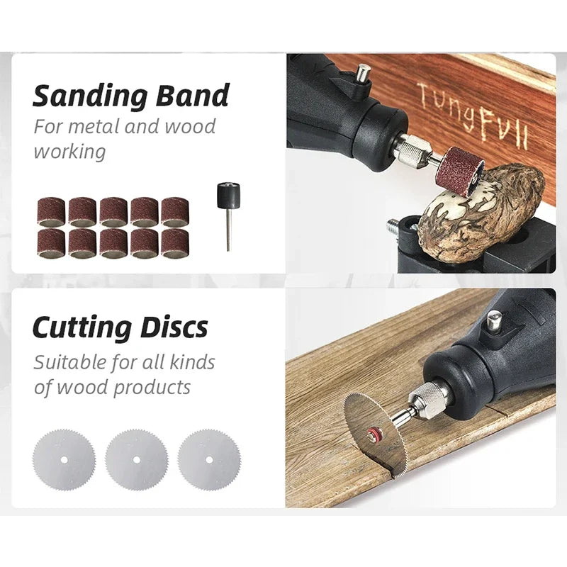 220V Mini Electric Drill Engraver Electric Drilling Machine For Rotary Tools Mini Dremel Tool With Power Tools Accessories