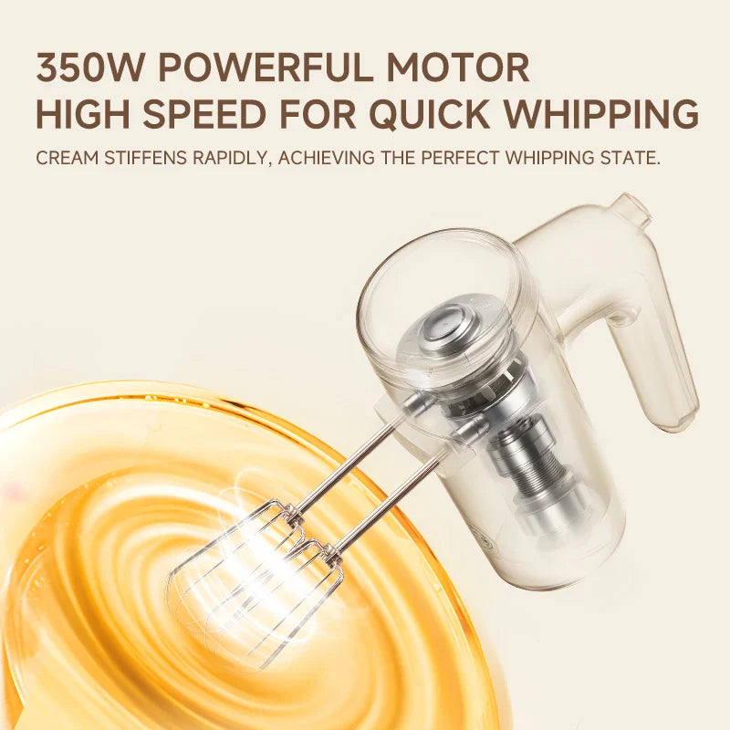 SUNATUR 350W Electric Hand Mixer Handheld Egg Beater Cream Whisk for Home Baking & Commercial Use Ph