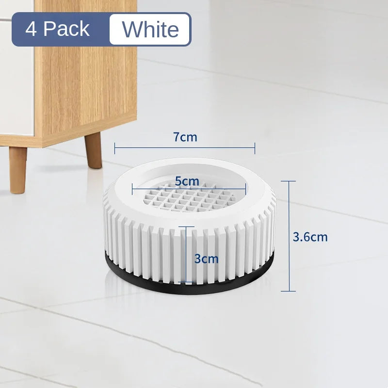 4Pcs Anti Vibration Feet Pads Waterproof Legs Slipstop Silent Skid Raiser Mat Washing Machine Support Dampers Stand Furniture