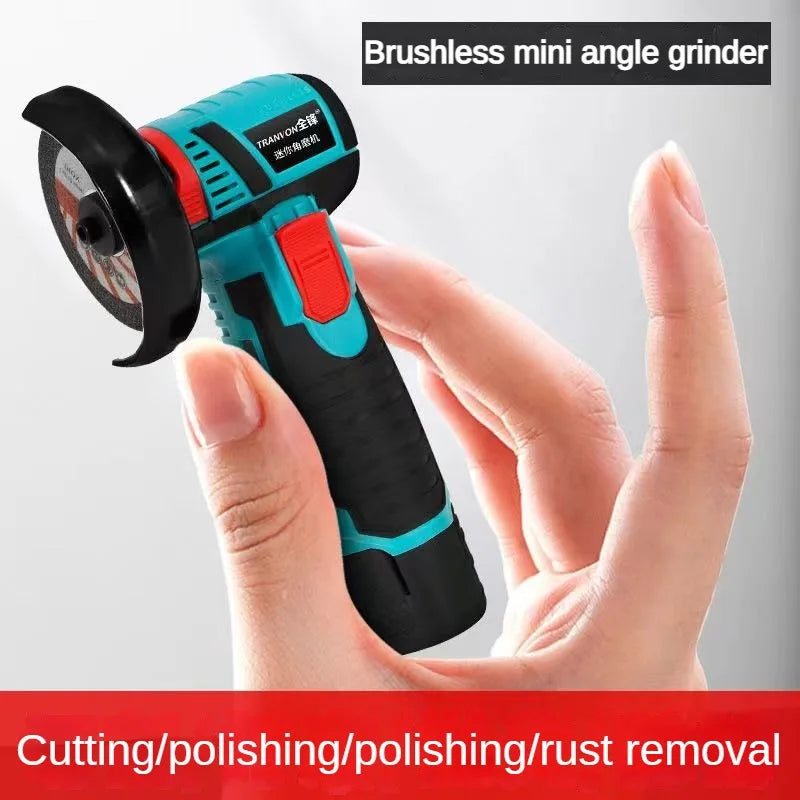 12V brushless/wire drawing Angle grinder 1PCS lithium battery 450W 18500Rpm cordless mini polishing machine cutting and grinding