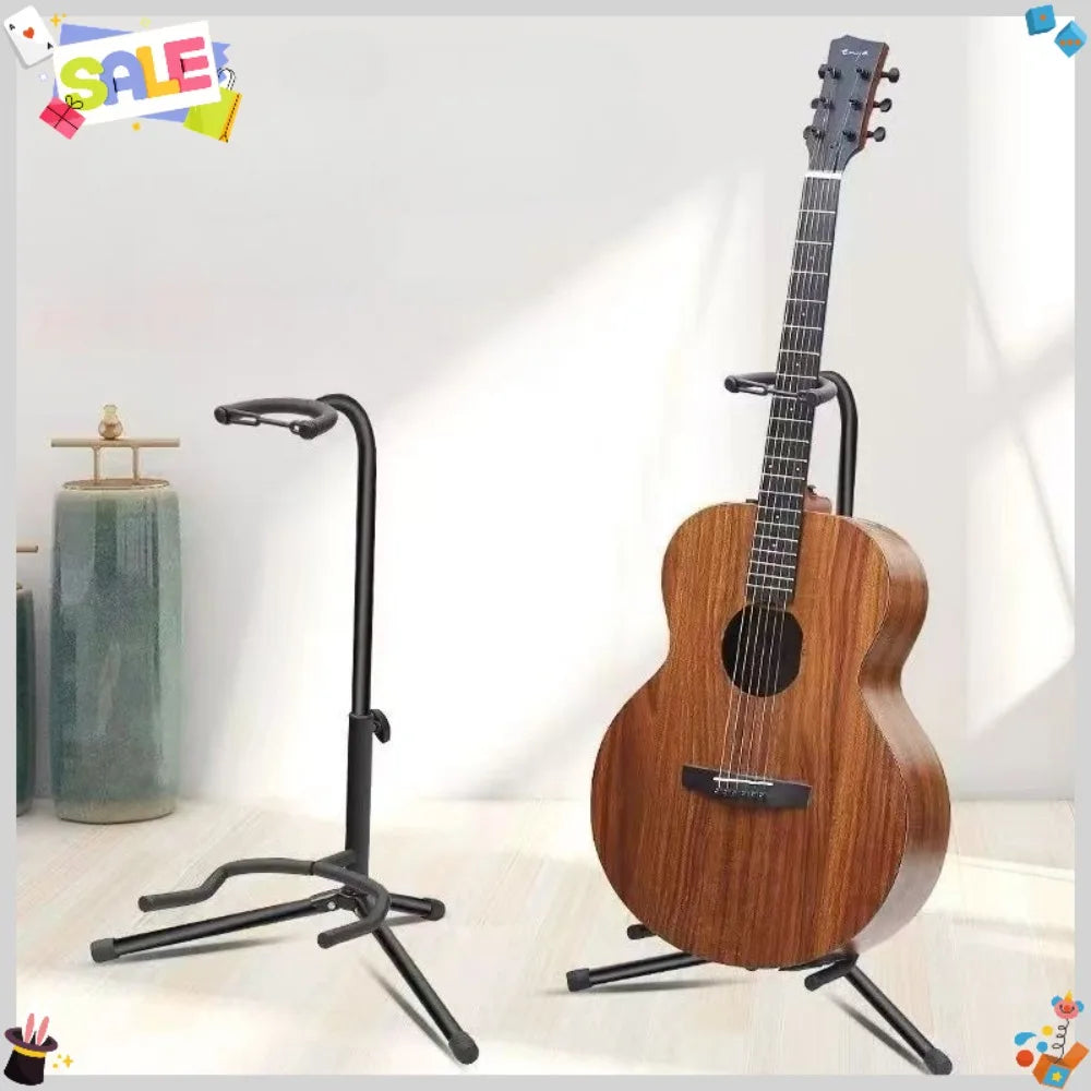 Folding Adjustable Instrument Stand Guitar Rack Instrument Display Stand Bass, Acoustic, Classical, and Electric Guitar Support