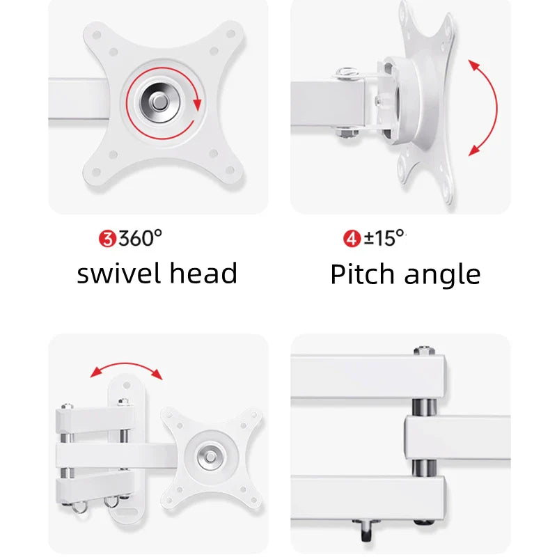 Retractable Universal TV Mounts Wall Mount Bracket Load Up to 15KG For 14 to 37 inches LCD Monitor TV Stand Expansion Bracket