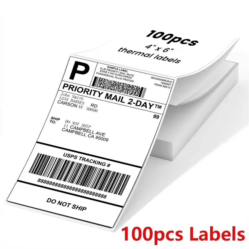 4x6Inch Shipping Labels For Thermal Shipping Label Printer 100/500PCS 100x150mm Thermal Label Paper For Business Express Waybill